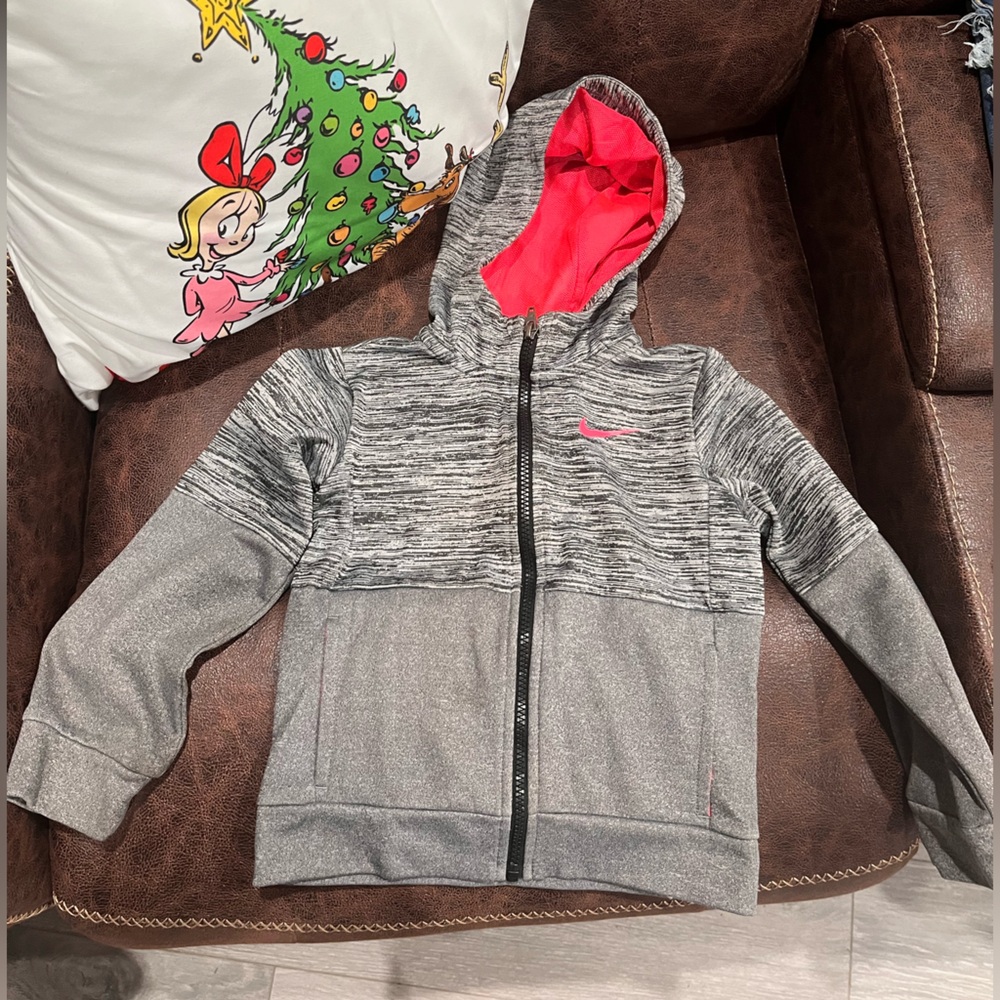⚪️Nike Gray and Pink Kids Hoodie